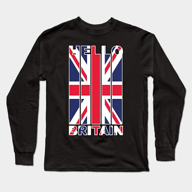 Hello Britain Long Sleeve T-Shirt by DPattonPD